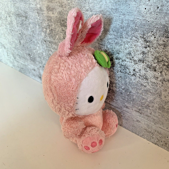 Hello Kitty Pink Bunny Costume Suit TY Beanie Babies Collection Sanrio - Picture 5 of 7